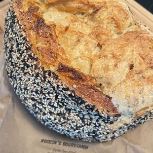 Roscoe's Open Sesame Sourdough Bread is one of our favorites