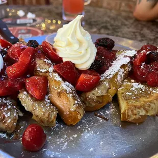 French toast- I legit said,  "thats a hugeeeee B****!!"