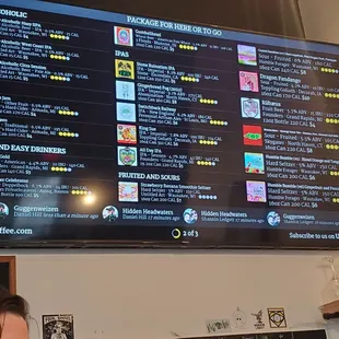 Beer menu 3 of 3