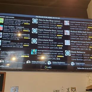 Beer menu 1 of 3