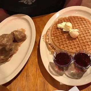 2. Scoe's 1/4 Chicken Smothered w/ Gravy & Onions