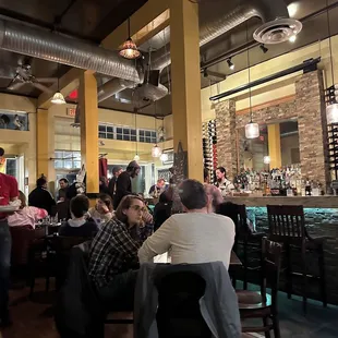 The dining area and bar