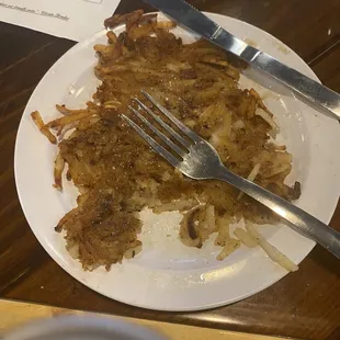 Hash browns are back!   Delish.