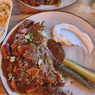 Hungarian Pancake with goulash