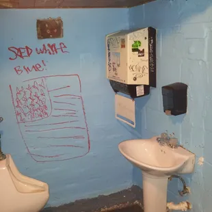 The spacious men's room