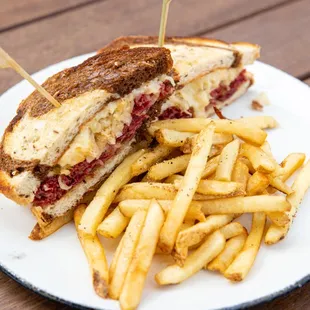 a sandwich and french fries