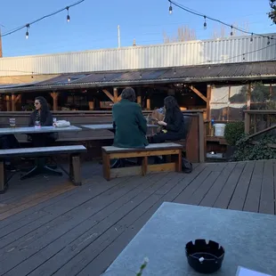 View from the back of the patio. In the distance is a covered patio.