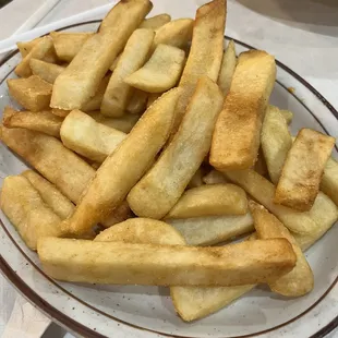 a plate of french fries