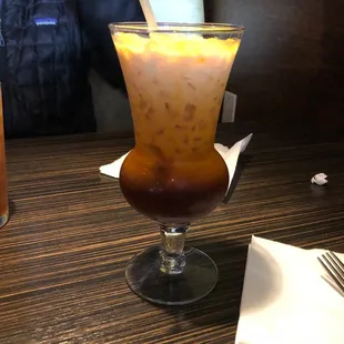 Thai ice tea. They now have inside seating back!