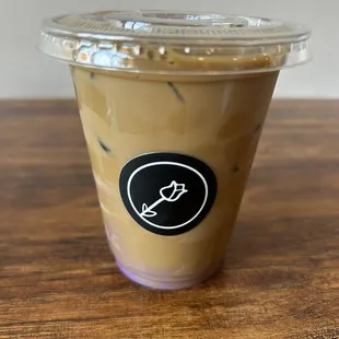 Ube iced coffee