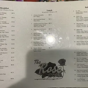 2024 Menu