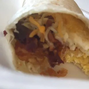 Super burrito! With bacon! Nice crispy bacon!