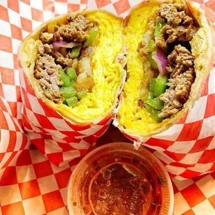 Steak and Egg Burrito.