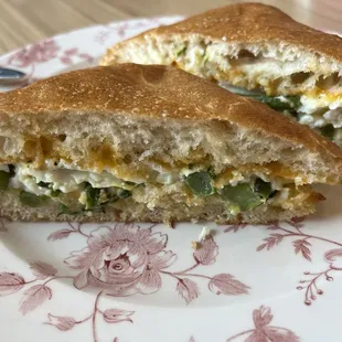 Broccoli and Cheddar Egg Sando