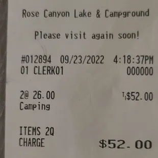 Charged $52 9/23/2022 by Shane