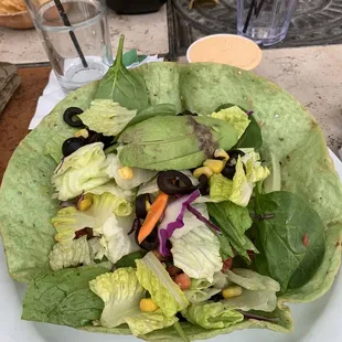 Vegetarian Tostada Salad