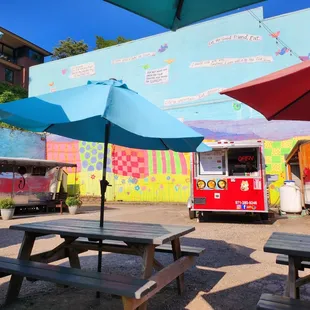 covered picnic table area