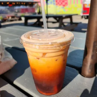 thai iced tea (coconut milk)