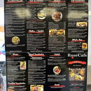 Menu (as of July 2024)