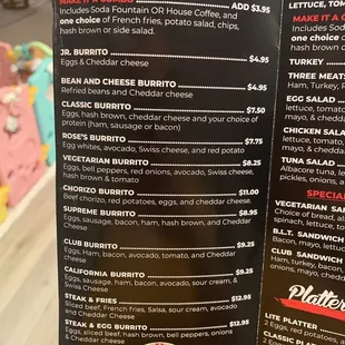 Menu 1/6 as of 9/5/21