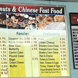 Donut menu
