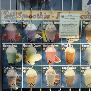 Boba Menu