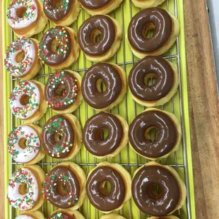 Christmas sprinkles donuts