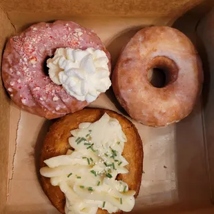 Ralphie's Pink Peppermint Brioche, Triple Vanilla Bean Glazed Brioche, and Frosted Christmas Cookie Old Fashioned.