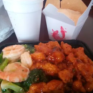 Dragon and Phoenix (comes with rice) and soda
