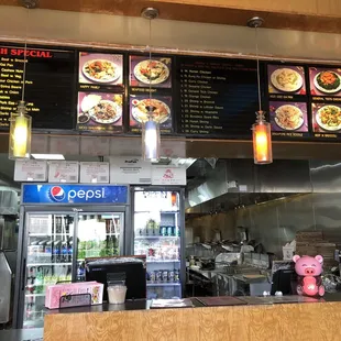 Front of restaurant so u can do take-out or eat in