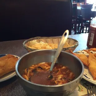 Everything warm and steamy. Great portions