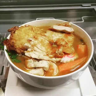 Thai Tom Yam Noodle Soup.