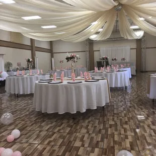 Getting everything ready for the baby shower