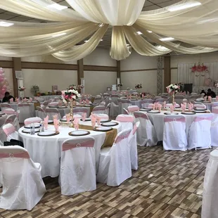 The baby shower set up