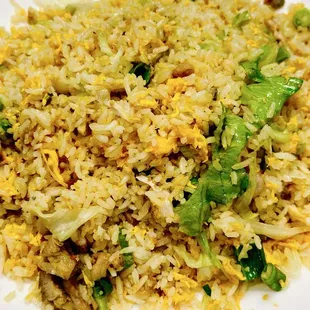 Salty fish and chicken fried rice