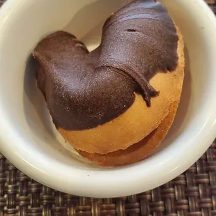 Chocolate-covered fortune cookie