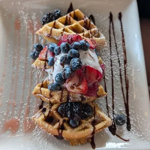 food, waffles