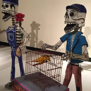 Dias de Los muertos exhibit currently at the Rose Marine art space!