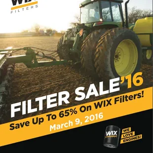 WIX Filter Sale March 9th 2016! Save up to 65%