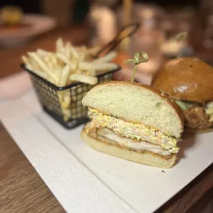 Fried chicken sandwich-Savoy Cabbage ,Apple cole slaw , chipotle aioli