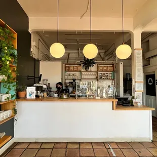 a view of the front counter