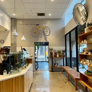 the inside of a coffee shop