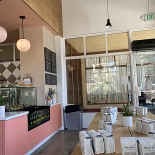 the interior of the restaurant