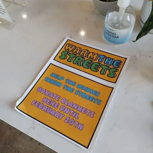 Nice program to support.  Drop off your blankets