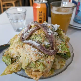 spicy Caesar + anchovies