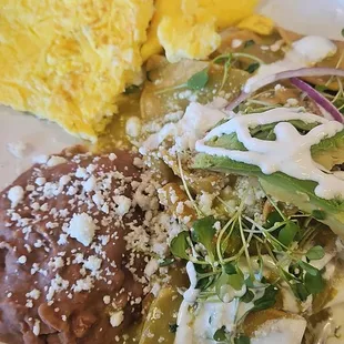 chilaquiles with green sauce