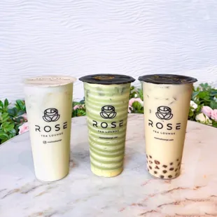 Golden King Oolong Milk Tea (Rate: 4/5), Kyoto Milk Tea (Rate: 4/5), Gyokuro Green Milk Tea (Rate: 4/5)