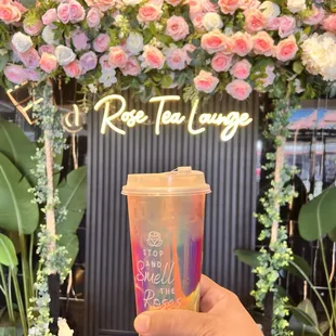 Cool cup, cool backdrop