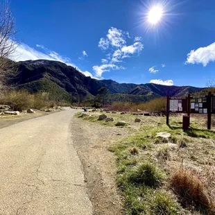Walk through the campground to get to the trailhead