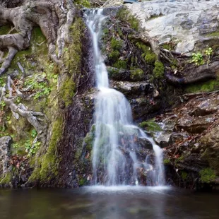 The smaller falls on the way up to the main one - so pretty!